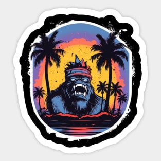 Crazy Cool Monkey Sticker